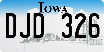 IA license plate DJD326