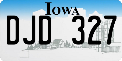 IA license plate DJD327