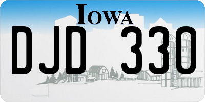 IA license plate DJD330