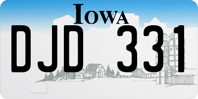 IA license plate DJD331