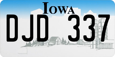 IA license plate DJD337