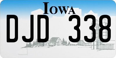 IA license plate DJD338
