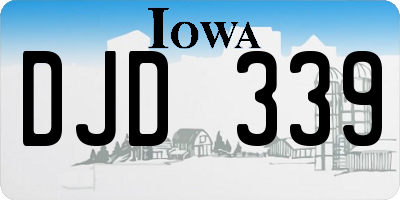 IA license plate DJD339