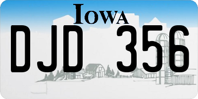 IA license plate DJD356