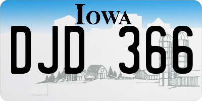 IA license plate DJD366