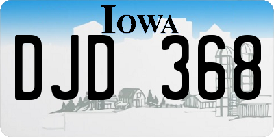 IA license plate DJD368