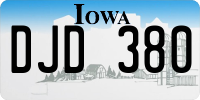 IA license plate DJD380