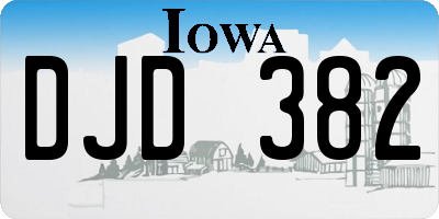 IA license plate DJD382