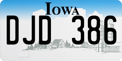 IA license plate DJD386