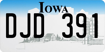 IA license plate DJD391