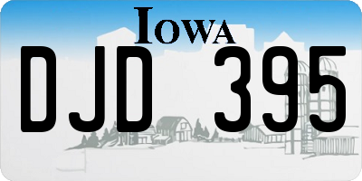 IA license plate DJD395