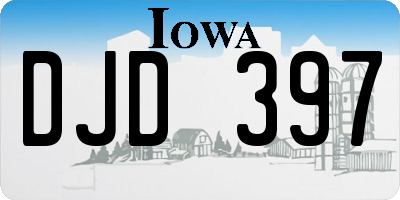 IA license plate DJD397