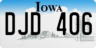 IA license plate DJD406