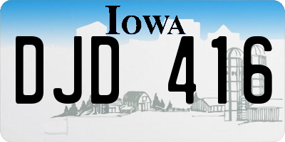 IA license plate DJD416