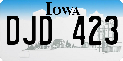 IA license plate DJD423