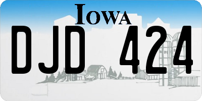 IA license plate DJD424