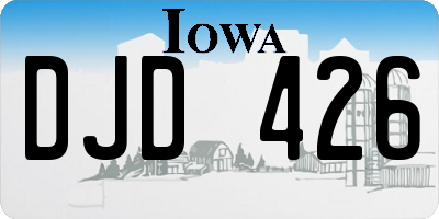 IA license plate DJD426