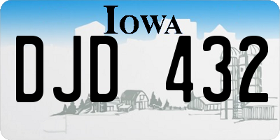 IA license plate DJD432