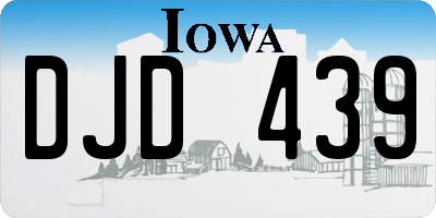 IA license plate DJD439