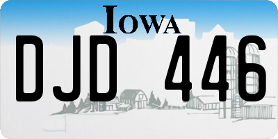 IA license plate DJD446