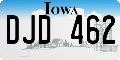 IA license plate DJD462