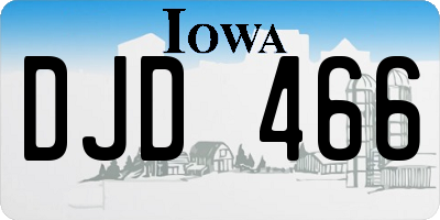 IA license plate DJD466