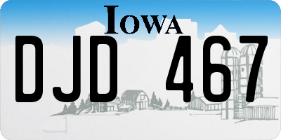 IA license plate DJD467