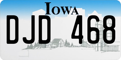 IA license plate DJD468