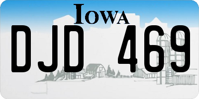 IA license plate DJD469