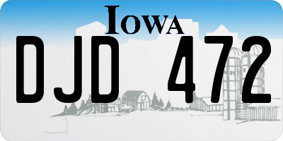 IA license plate DJD472