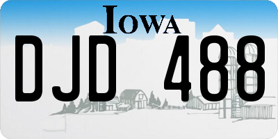 IA license plate DJD488