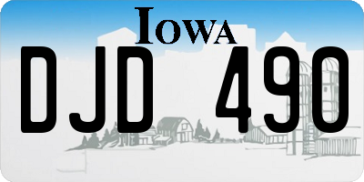 IA license plate DJD490