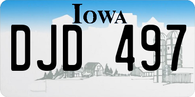IA license plate DJD497