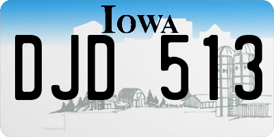 IA license plate DJD513