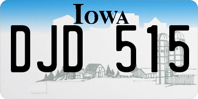 IA license plate DJD515