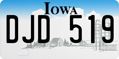 IA license plate DJD519