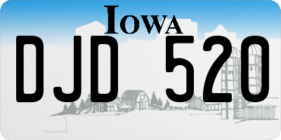 IA license plate DJD520