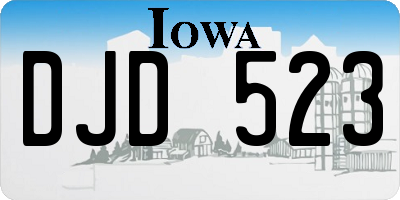 IA license plate DJD523