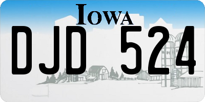 IA license plate DJD524