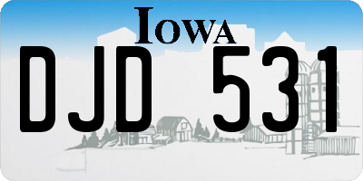 IA license plate DJD531