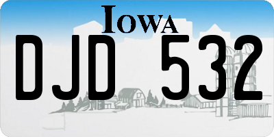 IA license plate DJD532