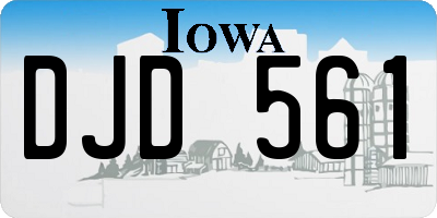 IA license plate DJD561