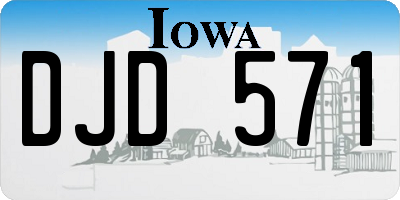 IA license plate DJD571