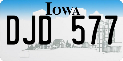 IA license plate DJD577