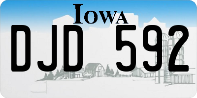 IA license plate DJD592