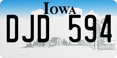 IA license plate DJD594