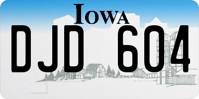 IA license plate DJD604