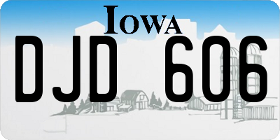 IA license plate DJD606