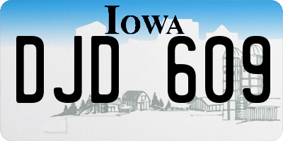 IA license plate DJD609