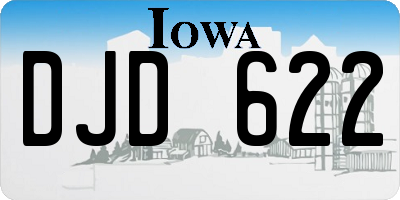 IA license plate DJD622